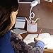 Desk Lamp Kids with Small Night Light LED USB Rechargeable Student Table Lamp Dimmable Eye-Caring Cute Study Computer Lamp for Office Dorm, Touch Control, Flexible Gooseneck, Phone & Pen Holder (Pink)