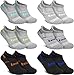 TM-MZS04-KLG_L Tesla Men's 6-Pairs Atheltic No Show Socks Cushioned Comfort w Mesh MZS04