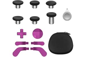 Hzxkqmil Replacement Metal Thumbsticks for Xbox Elite Series 2 Controller, 13 in 1 Accessories 6 Swap Joysticks 4 Paddles 2 D