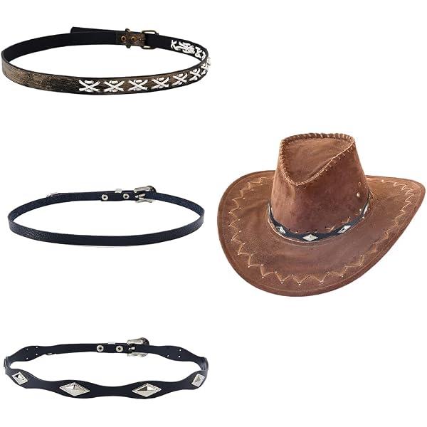 Black Diamond Shaped Rhinestone Hat Band, Faux Leather Belts  display picture 2