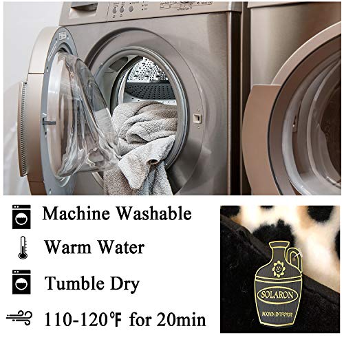 SOLARON Korean Super Thick Heavy Weight Mink Blanket (King, 3 Tigers