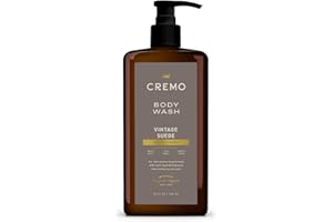 Cremo Rich-Lathering Vintage Suede Body Wash for Men, A Vintage Suede with Notes of White Moss and Rich Amber, 32 Fl Oz