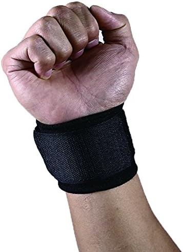 Adjustable Wrist Wrap Brace Band Protector Wristband Support for Weight Lifting Strength Training and Sprains Strain Arthritis Recovery,Single