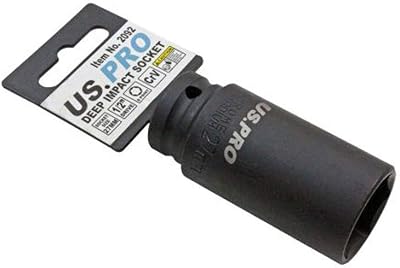 US PRO 27mm 1/2 in Drive 6 Point Deep Impact Socket 2092 Euro Style