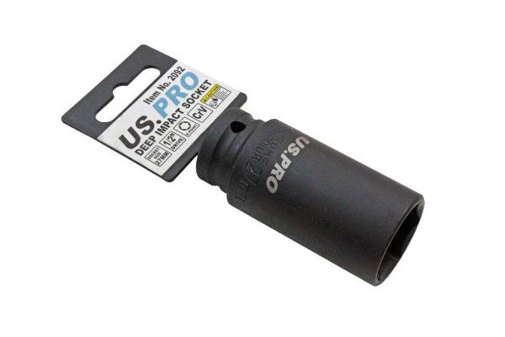 US PRO 27mm 1/2 dr 6pt Deep Impact Socket 2092