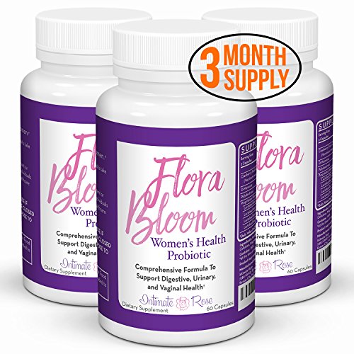 3 Month Supply of Ultimate Flora Bloom Probiotic Supplement for Women - Healthy Vaginal Probiotic - Formula for pH Balance, UTI Treatment, BV Treatment, Vaginal Odor Treatment