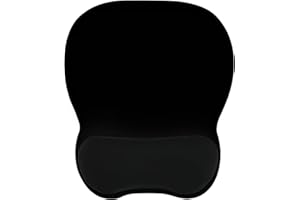 EooCoo Ergonomic Mouse Pad with Wrist Support, Non-Slip Base Mouse Mat for Internet Cafe, Home & Office - Black