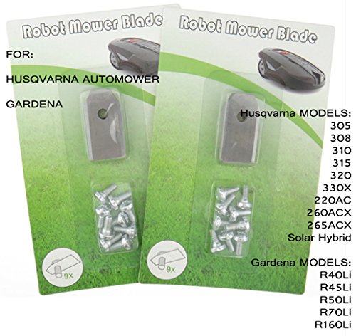 1 / 5 / 10 pack of HUSQVARNA GARDENA ROBOT LAWN MOWER REPLACEMENT BLADES robotic lawnmower (10)