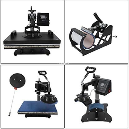 TC-Home Heat Press 5 in 1 Multifunction Sublimation Heat Press Machine Digital Transfer Sublimation T-Shirt Mug Plate Cap Hat W/Transfer Paper - Image 3