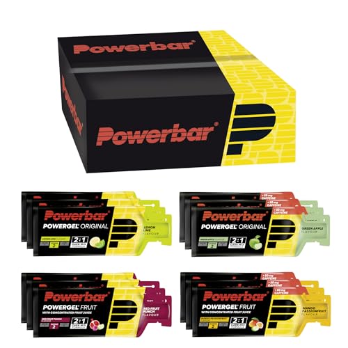 - PowerGel Multiflavour Box - 12x41g - High Carb Energie Gele - 2:1 Kohlenhydratverhältnis - Natrium