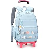 Girls Rolling Backpack Wheeled Backpack for Boys Trolley School Bags Kids Luggage Roller Backpack with Wheels