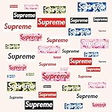 Calculs Iron on Supreme Patches Multi-Sized Iron on Supreme Heat Transfers Vinyl for T-Shirts 40 pcs/Set