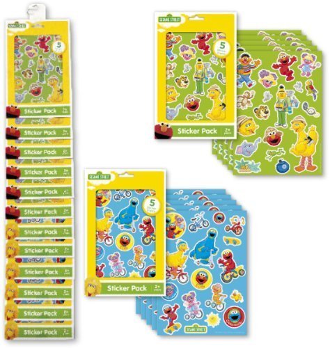 Sesame Street Sticker Pack 5 Sheets Elmo Big Bird Cookie Monster