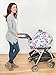 Little Pigeon Carseat Canopy Cover Nursing Breastfeeding Cover Scarf Stretchy Soft Fits Baby Car Seat Carrier Shopping Cart Infant Stroller Multi Use Floral Pink Gift for Baby Girl 