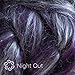 Silk Merino Fiber for Spinning. Super Soft Combed Top Wool Roving for Hand Spinning, Wet Felting, Nuno Felting, Needle Felting, Soap Making, Paper Making and Embellishments. Night Out