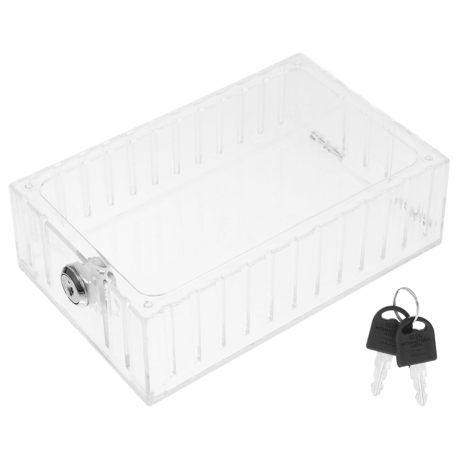 Angoily Lockable Transparent Thermostat Cover with Key for Wall Mounted Clear Lock Box Protector for Smart Thermostats with Ventilation and Easy Installation