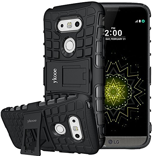 Lg g5 case, ykooe [tire pattern][black] thin slim fit a…