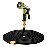 VicTsing Garden Hose Set, 50ft Expandable Garden Hose combo with 9 Adjustable Functions Spray Nozzle, Slip Resistant, for Watering Plants, Cleaning, Car Wash and Showering Pets