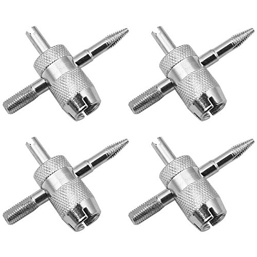 Click Here to See More Images 4-pc 4 Way Valve Stem Core Repair Tool Remover Removal Reamer Tube Tire Car Bike
