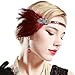 BABEYOND 1920s Flapper Accessories Set Gatsby Costume Accessories 20s Flapper Headband Pearl Necklace Gloves Holder