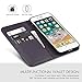 iPhone 8 Plus Case, iPhone 7 Plus Wallet Case, SHIELDON Genuine Leather Flip Magnetic Cover Card Slots Holder with KickStand TPU Shockproof Interior Case for Apple iPhone 8 Plus / 7 Plus - Purple