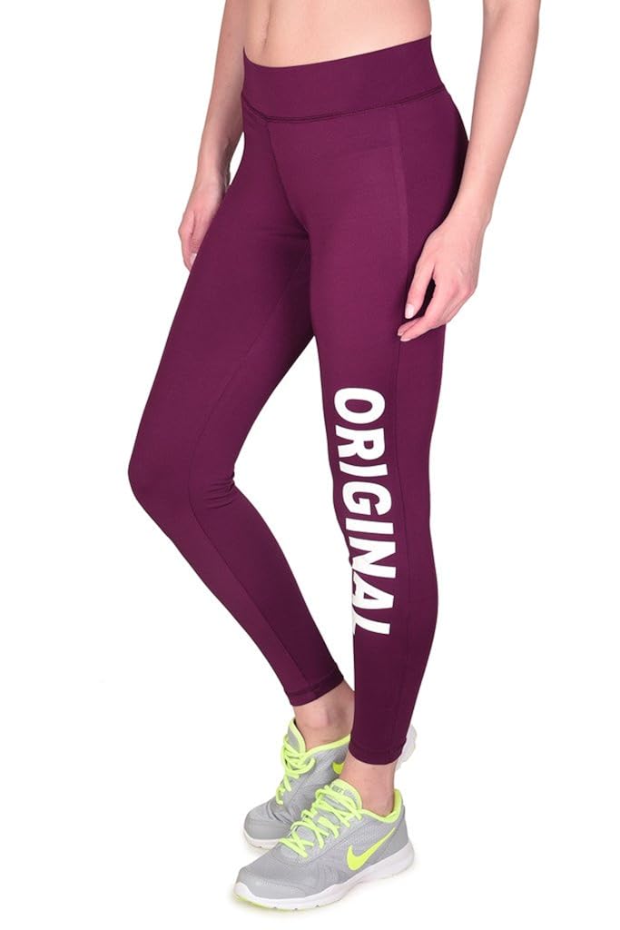 onesport women's polyester spandex jersey wine tights(onsp12wn-p)