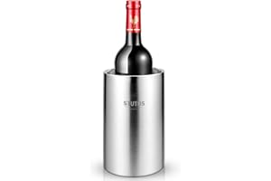 STUTUS INNOVATIONS Wine Chiller Bucket, STUTUS Stainless Steel Double Wall White Wine Bottle Cooler Bucket, Insulated Champagne Beer Ice Bucket