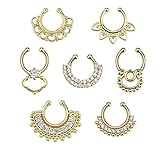 Gold IP Non-Piercing Septum Hanger 3/8