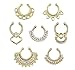 Gold IP Non-Piercing Septum Hanger 3/8" (Sold Individually) & FREE ITEMS
