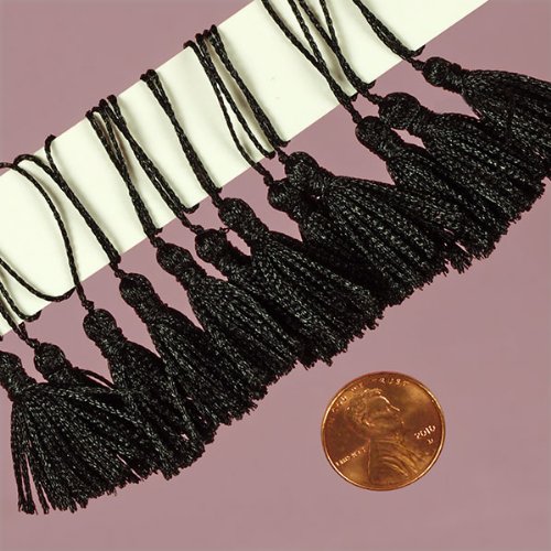 Black Mini Tassel, 2"