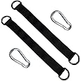 2 Pcs Swing Hanging Straps Adjustable Hammock Straps Tree Swing Straps Hanging Kit with Carabiner for Tree Swing Seat Hammock Plank 25cm