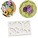 Wootkey Set of 3 Rose Leaf Maple Leaf Grape Leaf Fondant Silicone Mold for Sugarcraft, Cake Border Decoration, Cupcake Topper, Polymer Clay, Crafting Moulds