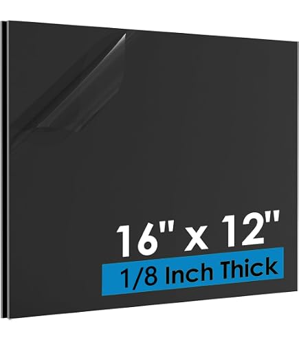 YAYODS Lot De 6 Plaques Plastique ABS Noir 3 Mm - 30 X 20 Cm - Pour Modélisme Et Bricolage