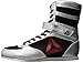 Reebok Men's Boxing Boot Boxing Shoe, Patent - Delta - Silver Metallic/Black/White, 10 M US