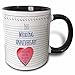 3dRose 1st Wedding Anniversary Gift Mug, 11 oz, Black