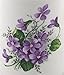 Yeegfeyzz YuanKanJu Fine English Bone China Mugs - Set of Two - Wild Violet Spray Chintz
