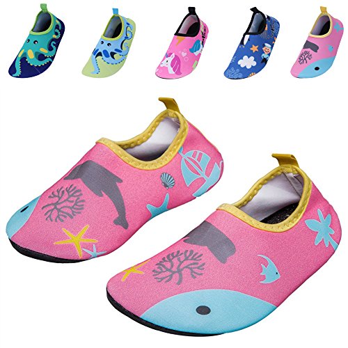 Vivay Toddler Kids Water Shoes Quick Drying Swim Beach Shoes Aqua Socks for Boys & Girls