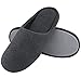 ULTRAIDEAS Men's Lightweight Cotton Slippers with Memory Foam and Soft Sole (Grey/Grey,13-14)