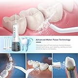 Cordless Water Flosser –Professional Oral Irrigator with 4 Jet Tips (Included 2 Plaque Remover Tips) for Teeth Cleaning, Rechargeable Portable Water Flosser with 3 Mode for Braces,Implants,Crowns