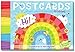 Peaceable Kingdom 12 Postcard Booklet for kids – Rainbow Theme - 3 each of 4 designs – Send love with rainbow, peace & love postcard styles for boys & girls – Great for summer camp