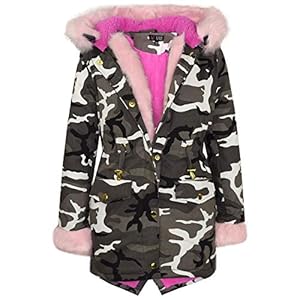 A2Z 4 Kids® Kinderen Meisjes Ontwerper Baby Roze Hooded Faux Far Parka School Jasje Outerwear Jassen Nieuw Leeftijd 5 6…