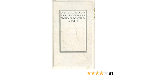 De L Amour Stendhal Amazon Com Books