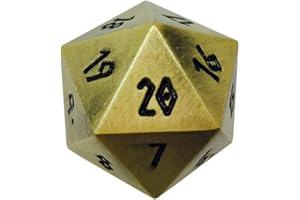 Norse Foundry Bronze Dragon Scale Countdown 25mm Full Metal D20 Dice Life Counter TCG CCG