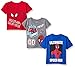 Marvel Little Boys' Toddler 3-Pack T-Shirt, Red/Grey/Blue, 2T