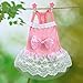 NEARTIME Puppy Clothes, Pet Bow Tutu Dress Summer Doggy Lace Skirt 2021 New (S, Pink)