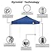 E-Z UP Pyramid Instant Shelter Canopy Pop Up Tent, 10' x 10' with Wide-Trax Roller Bag & 4 Piece Spike Set, Royal Blue