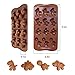 IHUIXINHE Food Grade Silicone Non-Stick Ice Cube Mold, Jelly, Biscuits, Chocolate, Candy, Cupcake Baking Mould, Muffin Pan (Duck & Dinosaur 2PCS)
