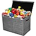 Toy Chest and Storage Box | House Organization Products | Toy Organizer Bins and Toy Bin Organizer for Tots Toys | Girls Toy Box or Boys Toy Box | Kids Room Storage or Living Room Storage (Dark Gray)