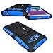 ykooe Phone Case for Samsung Galaxy J3 2016 Dual Layer Silicone Protective Cover with Stand for Samsung Galaxy J3 2016/Express Prime/Amp Prime- Blue