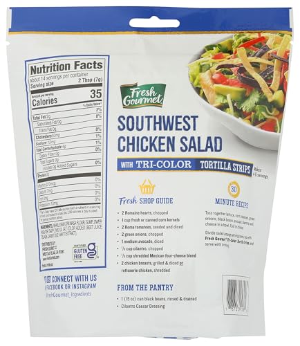 FRESH GOURMET, TORTILLA STRIP, TRI COLOR, 3.5 OZ